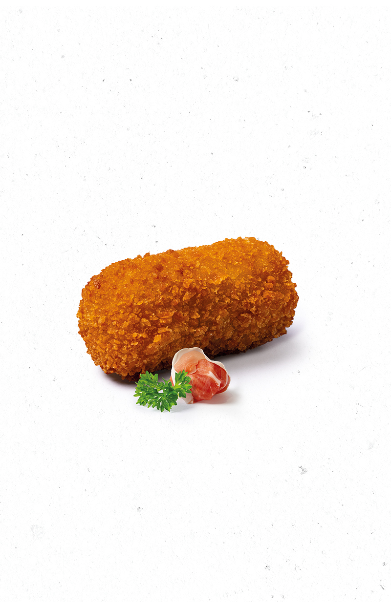 Serranoham kroketje van Grootmeester met krokante korst